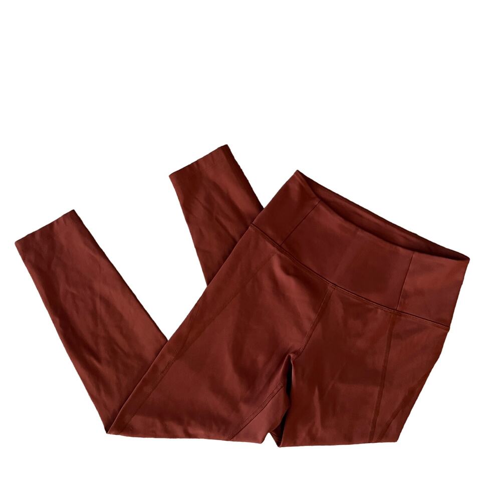 Girlfriend Collective 7/8 Compressive High Rise Legging Burnt Orange/Clay Sz Sm